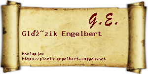 Glózik Engelbert névjegykártya